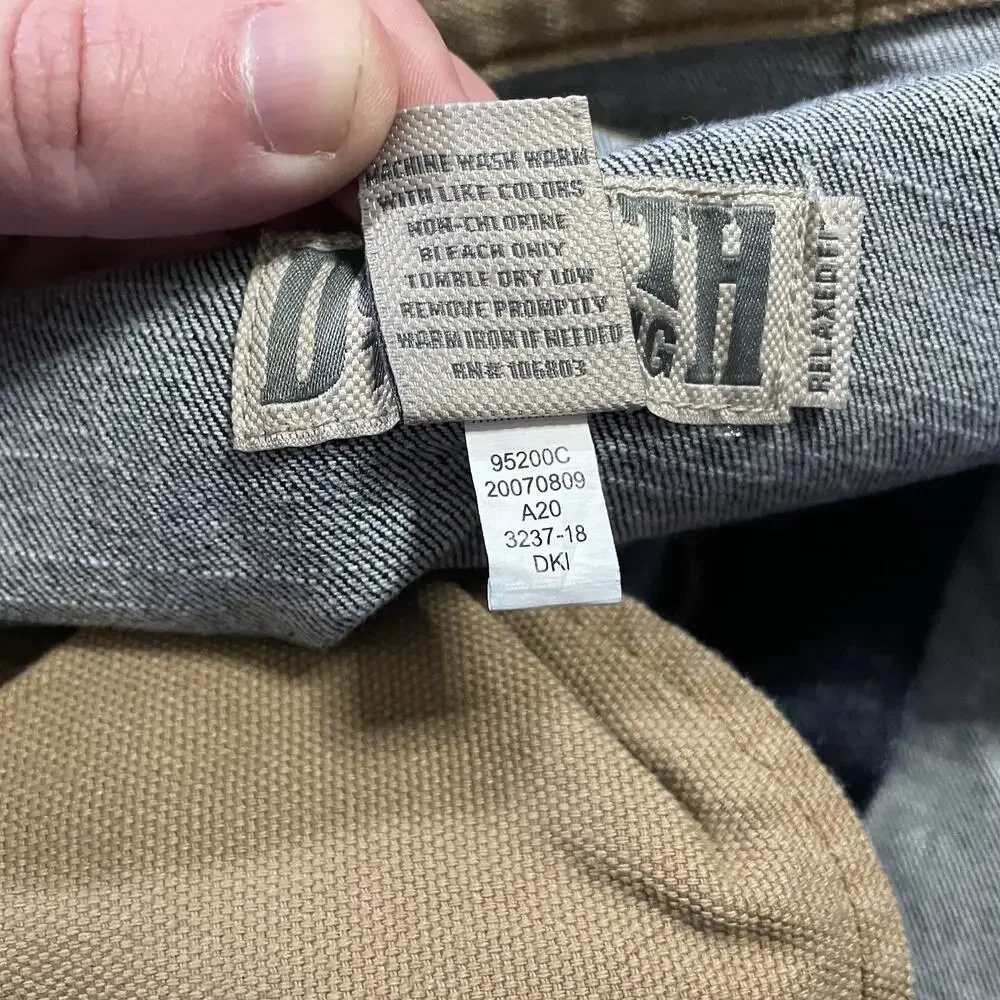 Duluth Trading Co Flex Ballroom Relaxed Fit Carpenter Work Jeans Men 46x32 EUC
